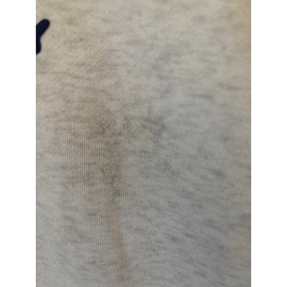 White Fox Vol 3 Oversized Hoodie Gray Marle Navy Blue Puff Print Logo M/L - Picture 5 of 9